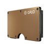 Grid Wallet Gold Aluminum Wallet with Money Clip ALUGLD-CLIP
